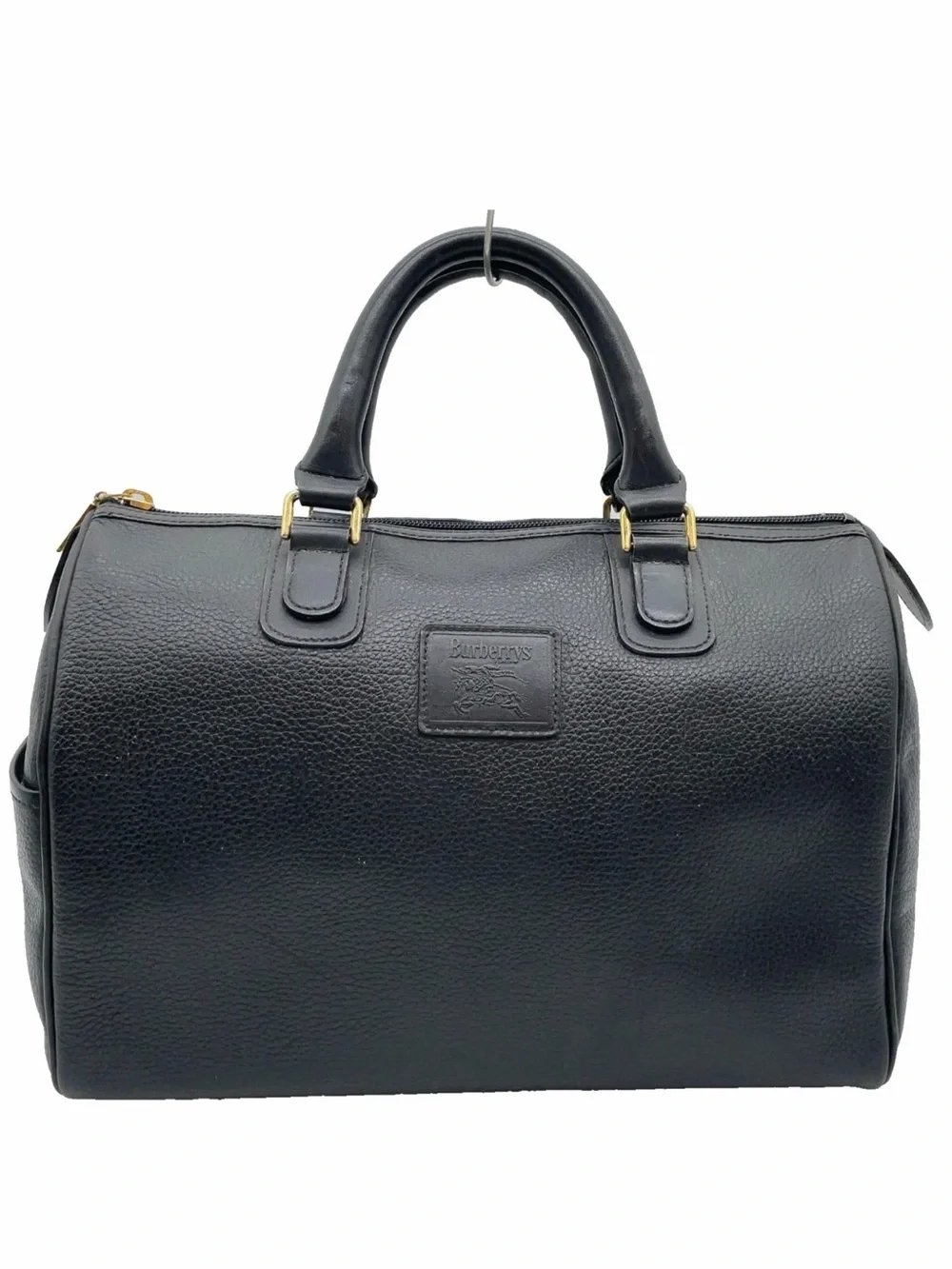 Burberry Leather Black Boston Bag
